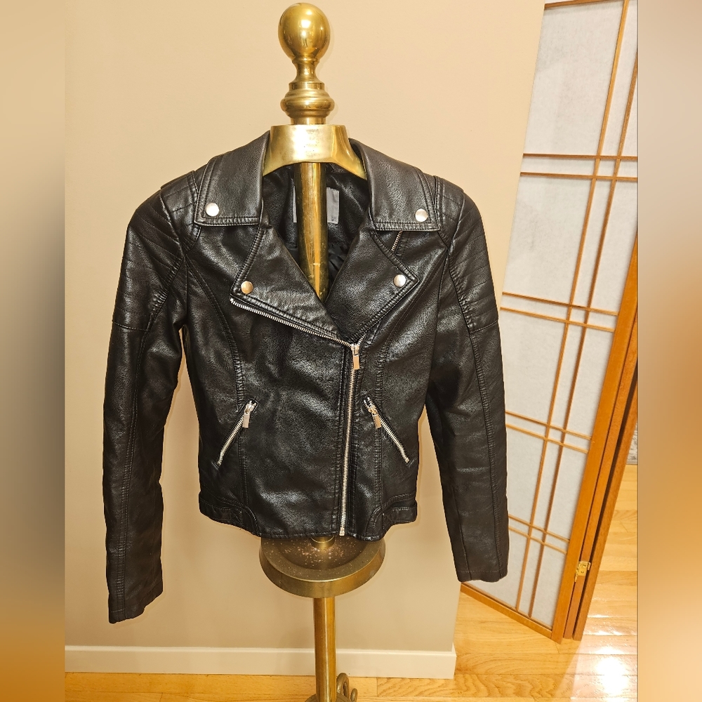 Bundle 3/$40. Faux Leather Biker jacket